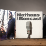 Nathans & Roncast logo. It looks like a vinyl record album.