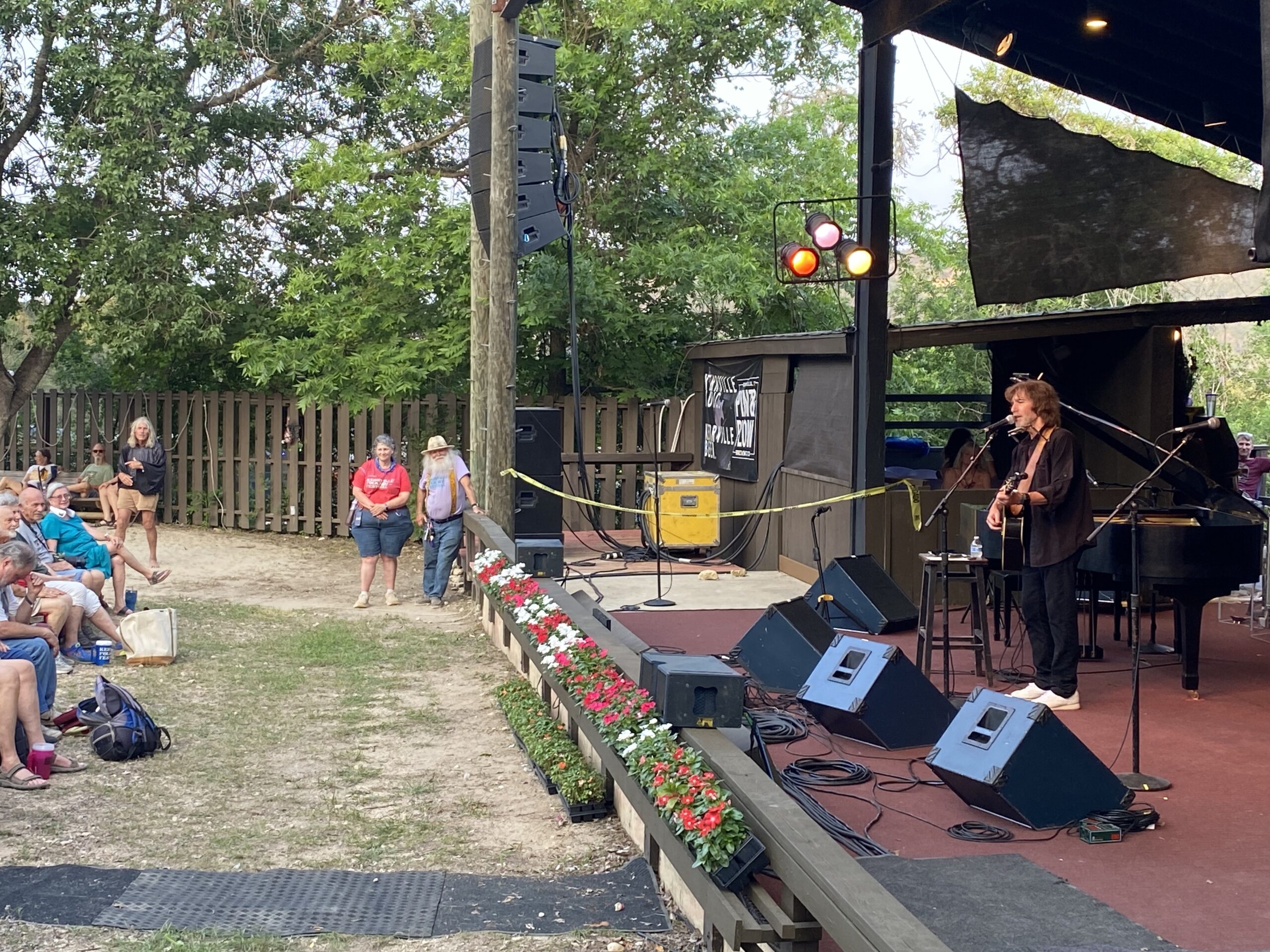 John Flynn plays at the Kerrville Folk Festival, May 2024.